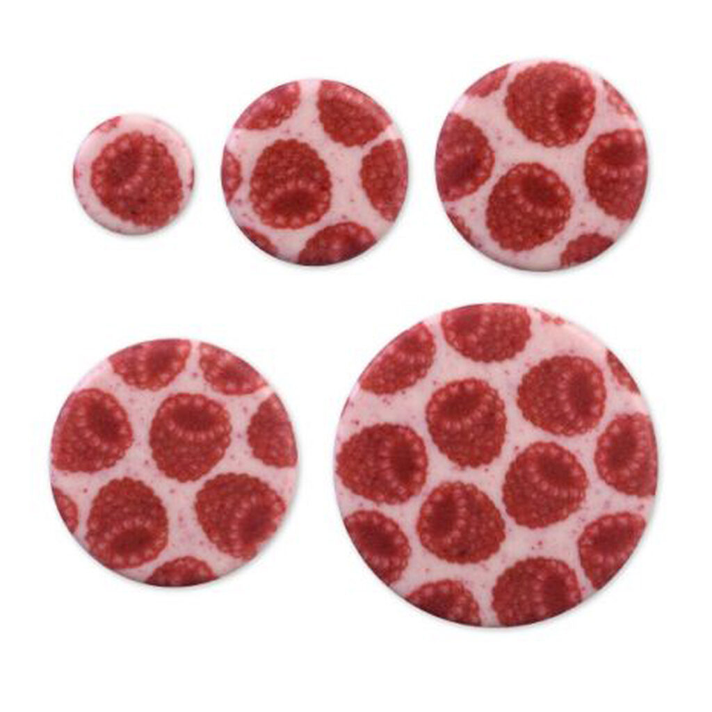 Ronds inclusions framboises