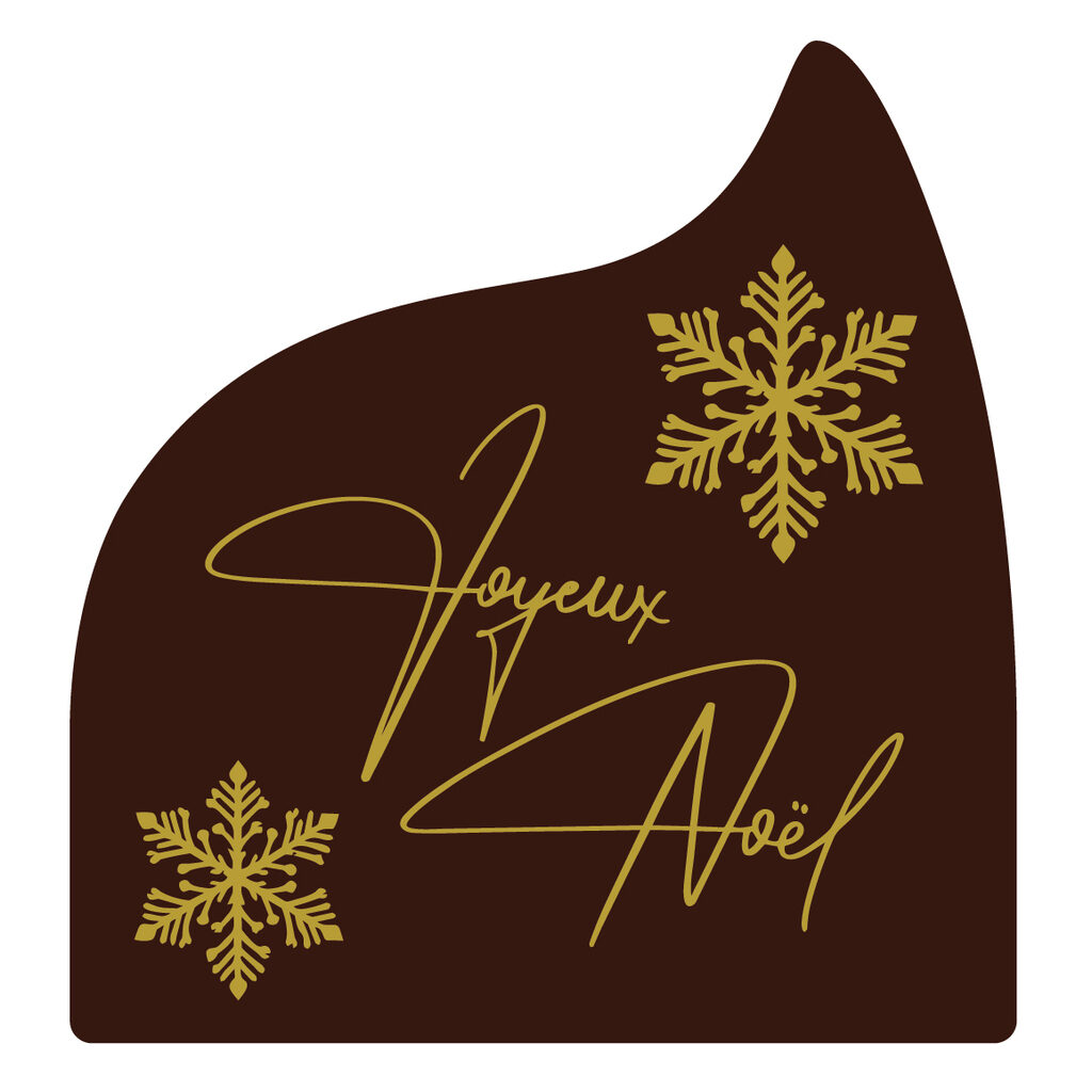 Embout de bûche "Joyeux Noël"
