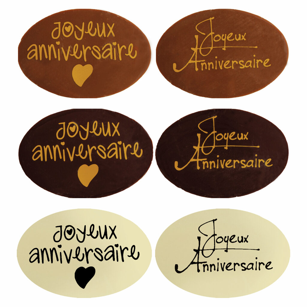 Ovales "Joyeux Anniversaire"