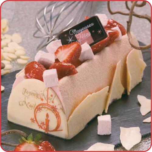 La Bûche Flocon Rose