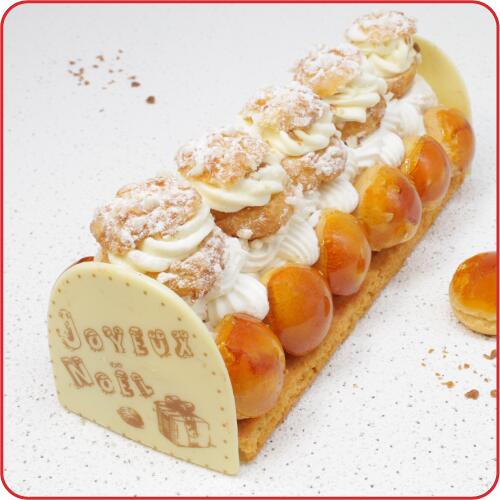 Bûche glacée Profiteroles Breizh